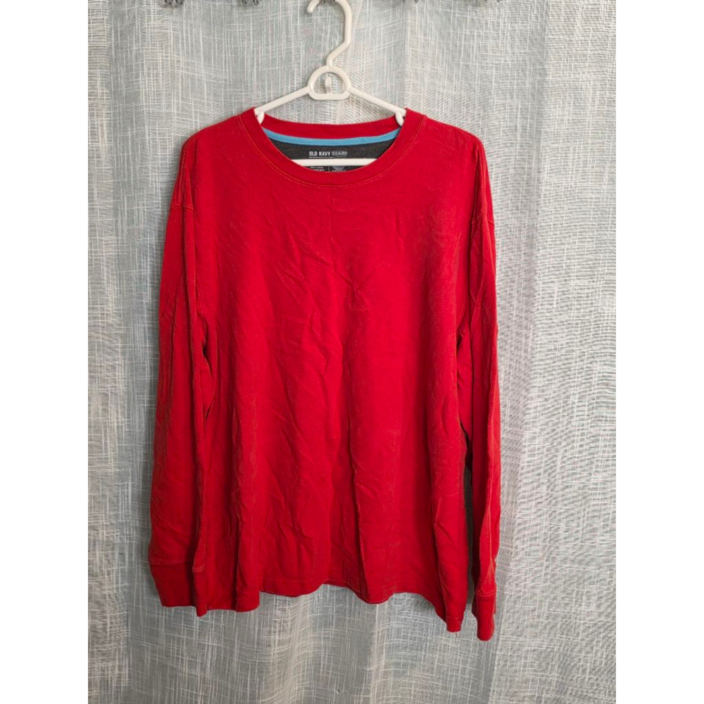 Men's Old Navy Heavier Long Sleeve Shirt XL Red‎